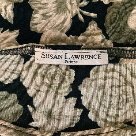 Susan Lawrence Short Sleeve Floral Blouse Size MP - Picture 2 of 2